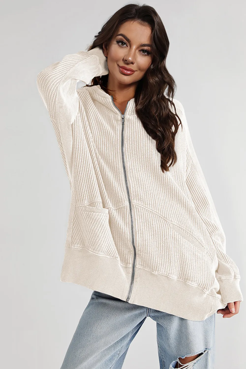 Zip-Up Long Sleeve Jacket, image 8