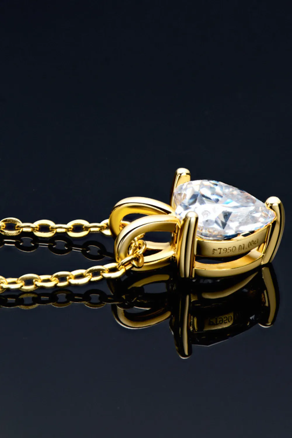 1 Carat Moissanite Heart-Shaped Pendant Necklace, image 2