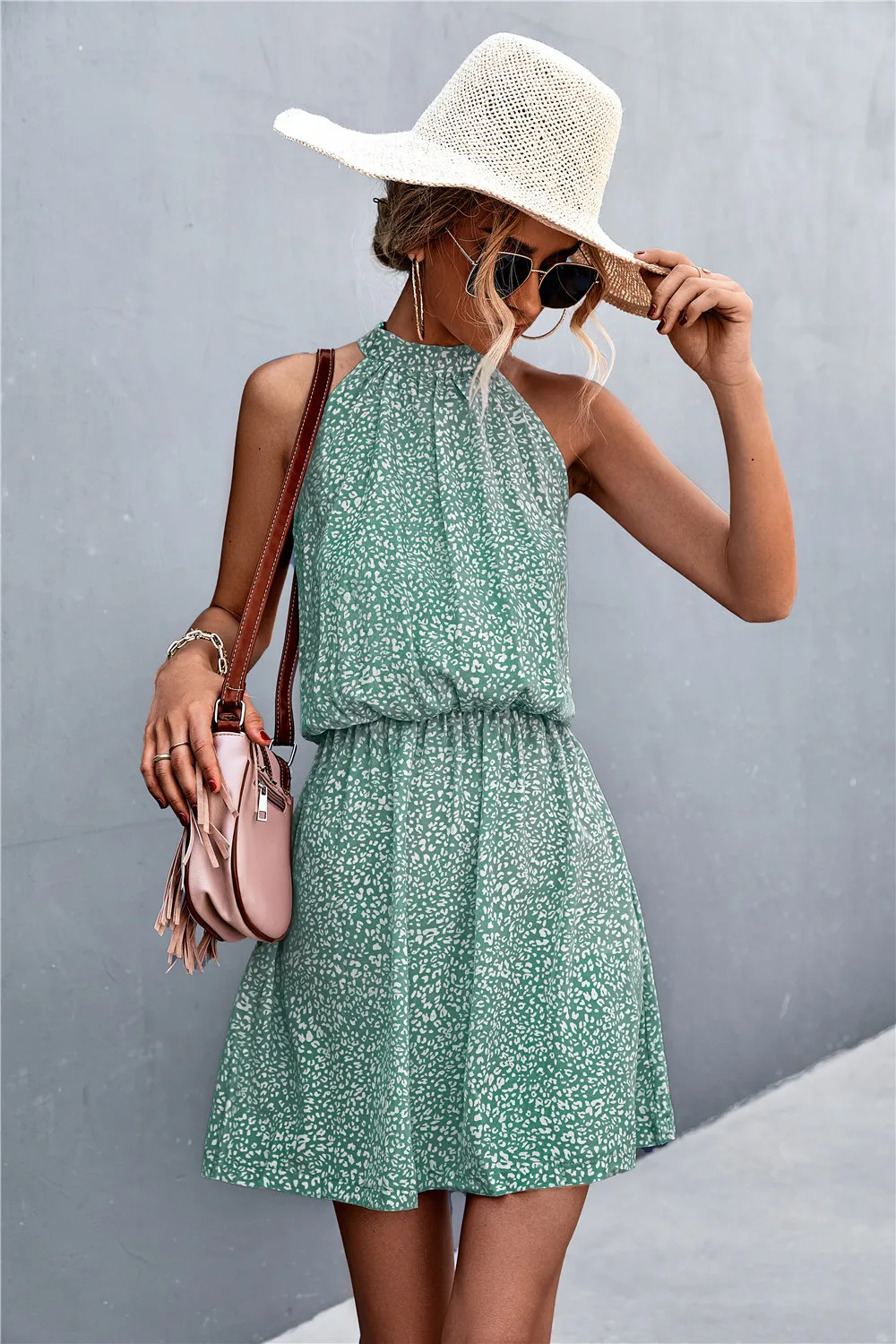 Floral Tied Sleeveless Mini Dress, image 12