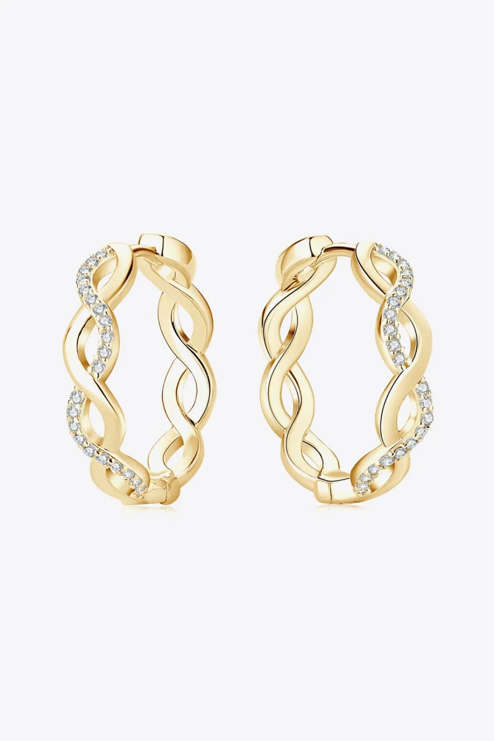 Moissanite Crisscross Hoop Earrings, image 6