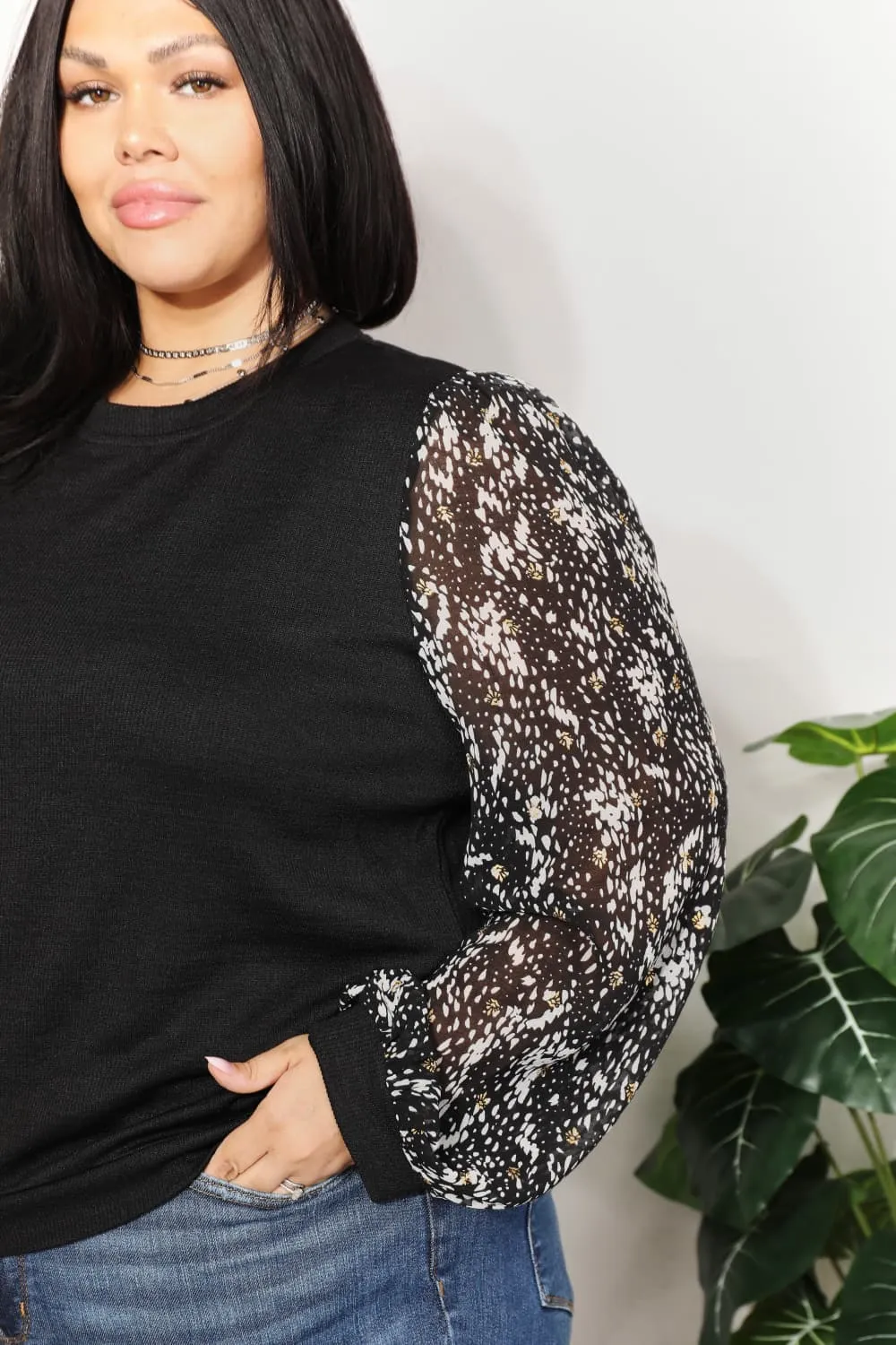 Full Size Foil Printed Sleeve Top, image 5