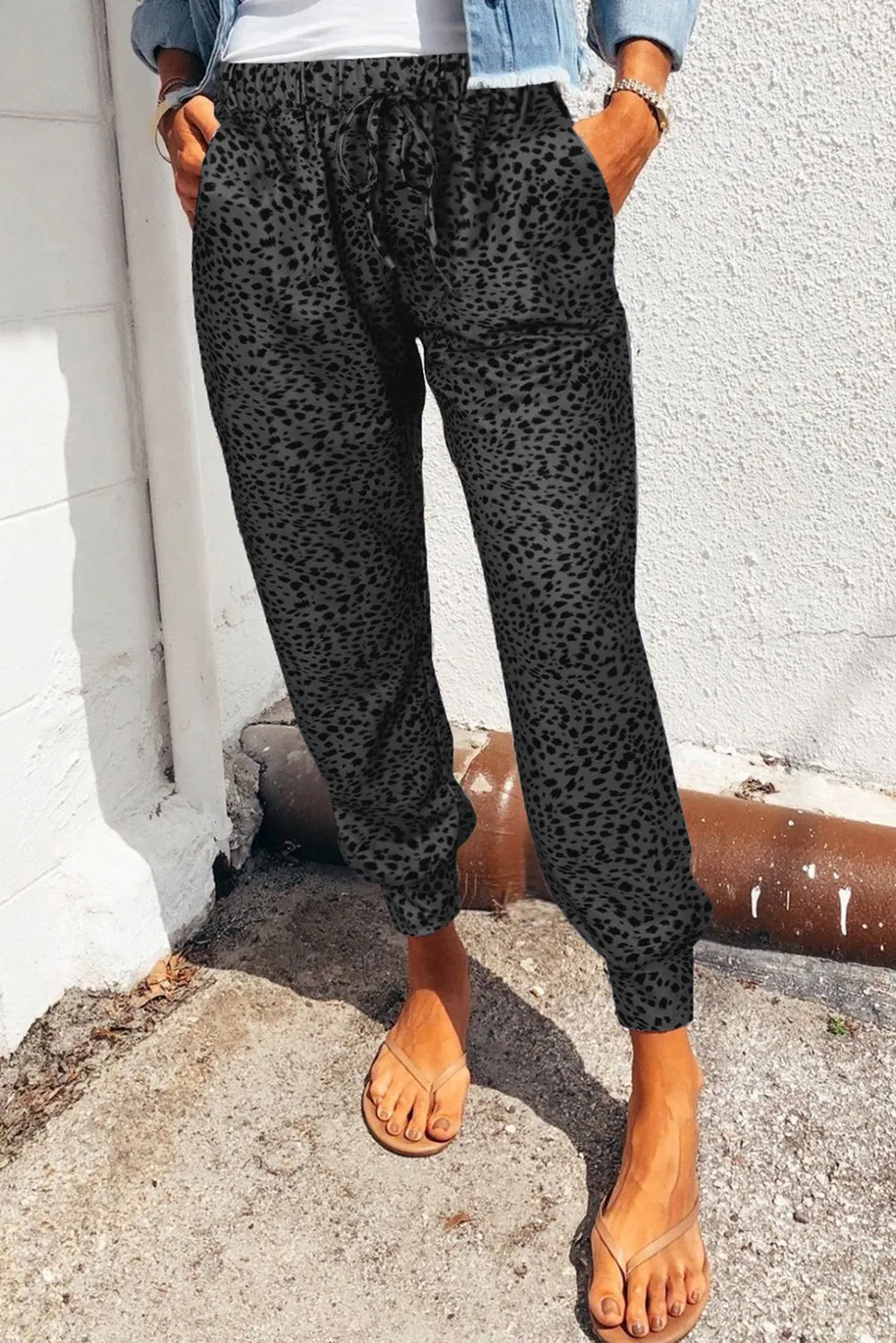 Leopard Print Joggers with Pockets, image 17