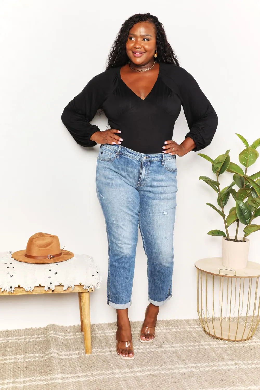Full Size V- Neck Bodysuit, image 10