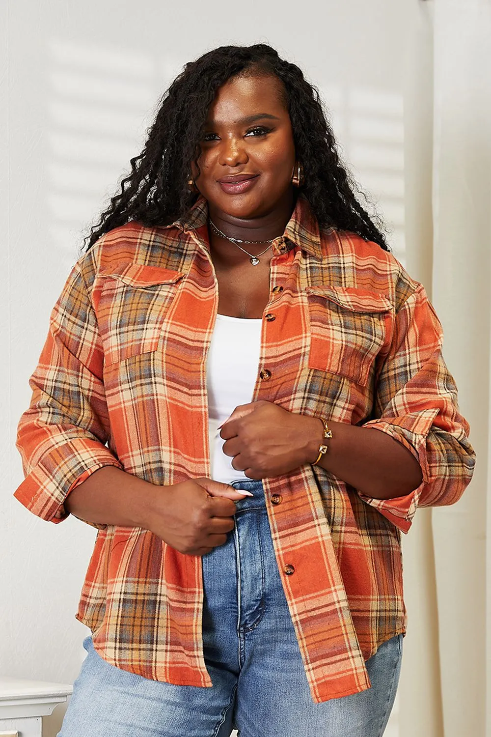 Plaid Dropped Shoulder Shirt, image 23