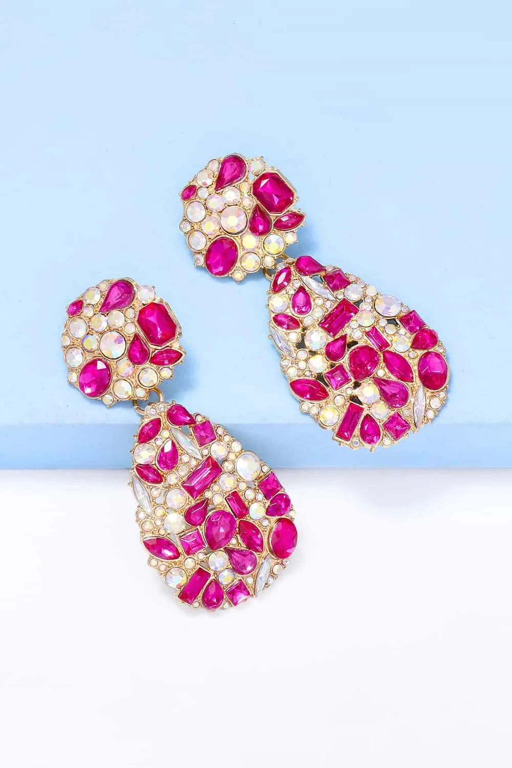 Teardrop Shape Zinc Alloy Dangle Earrings, image 8