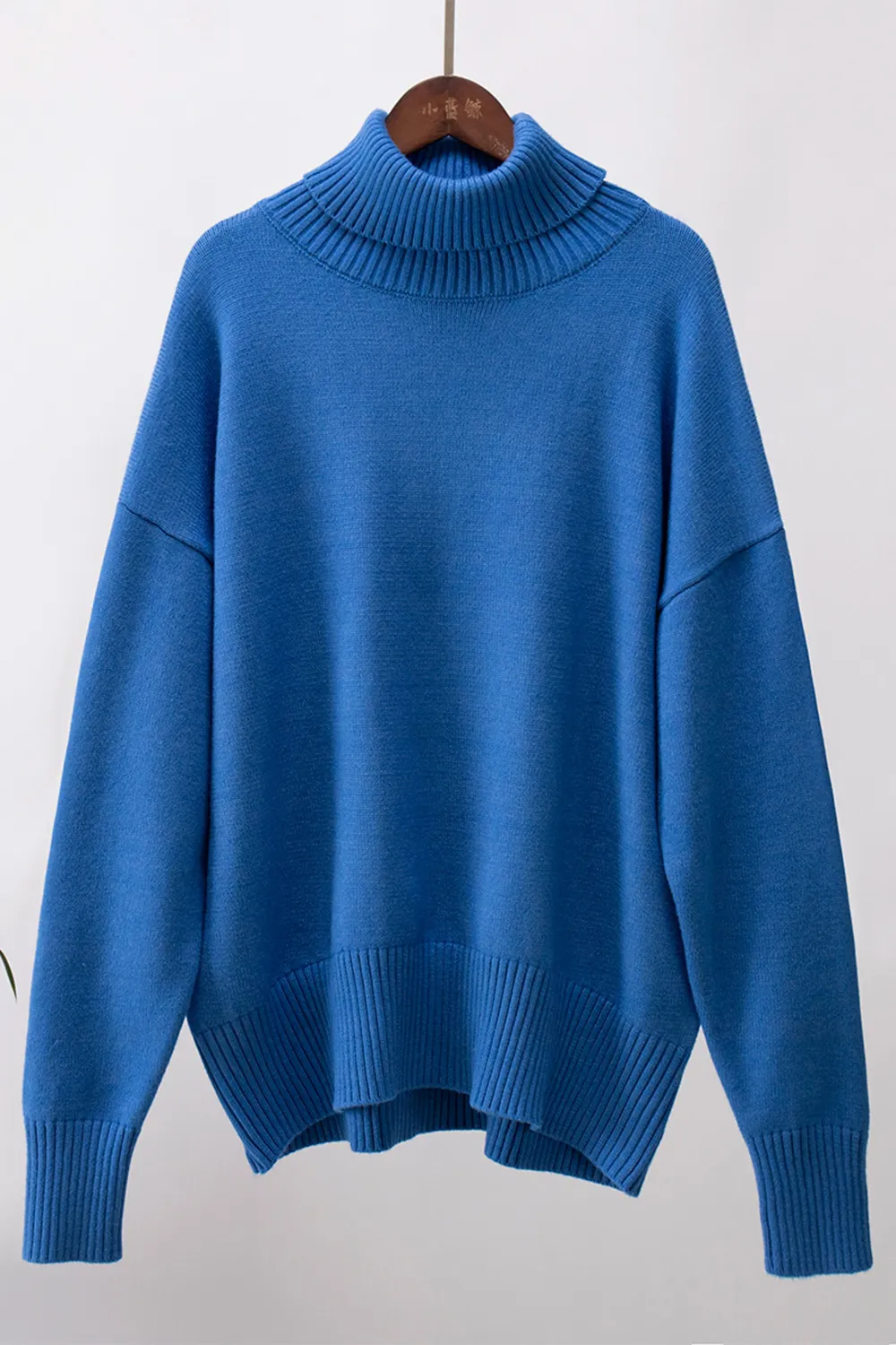 Turtle Neck Dropped Shoulder Sweater, image 4