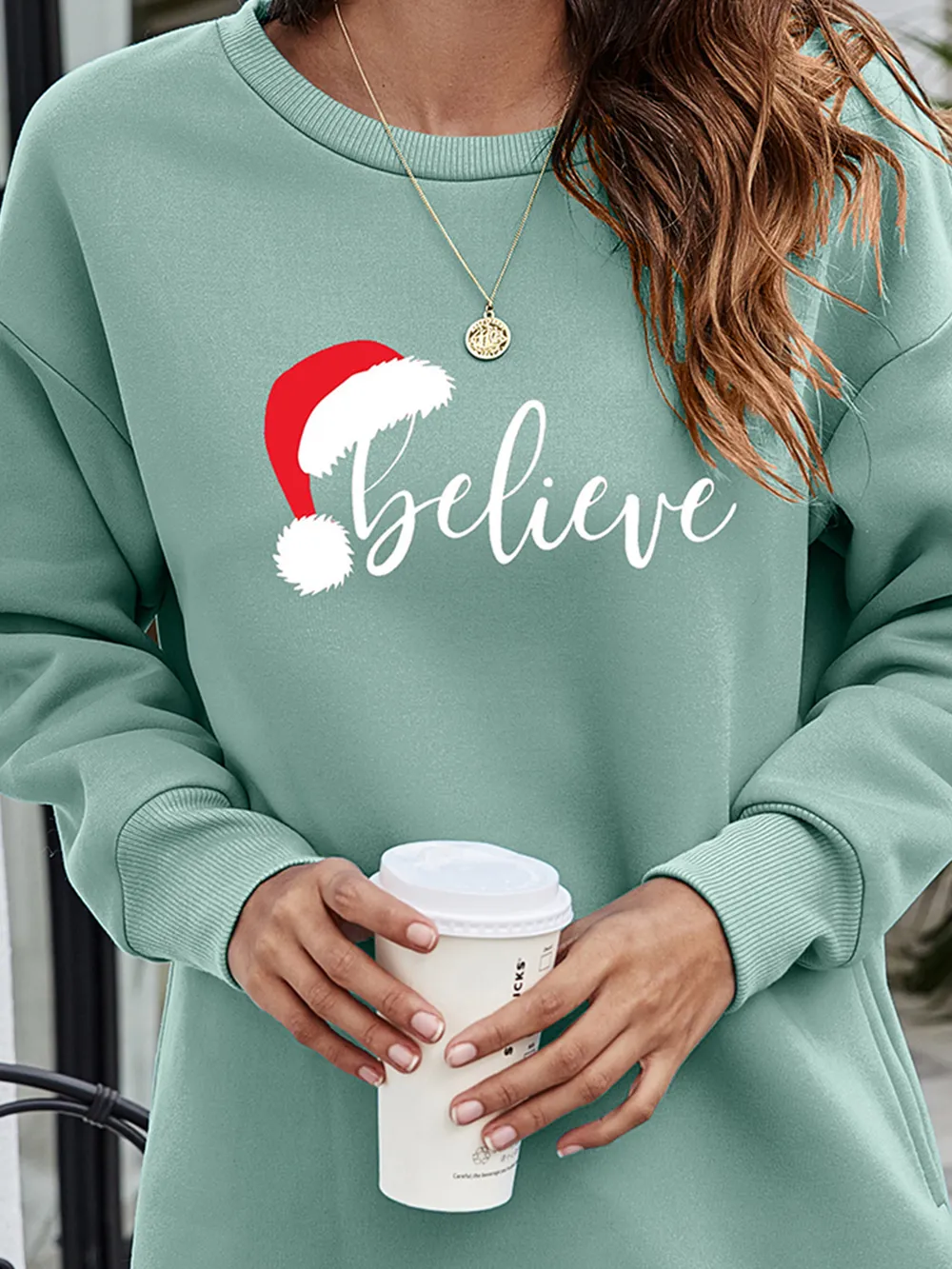 BELIEVE Graphic Tunic Sweatshirt, image 10