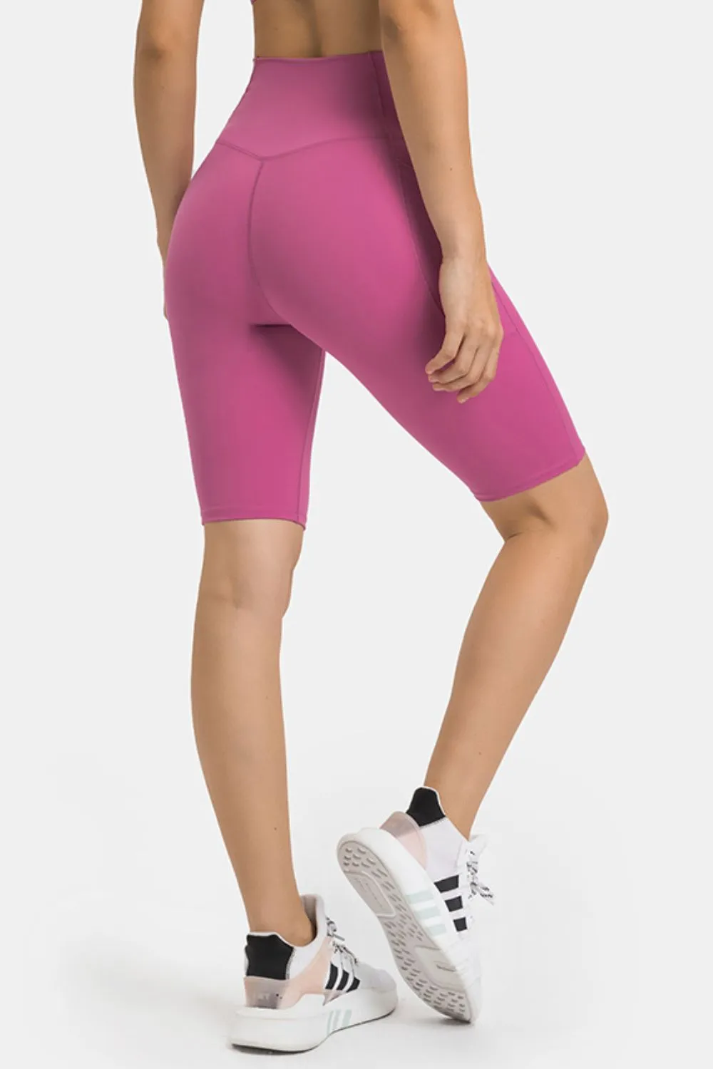 High Waist Biker Shorts with Pockets, image 12