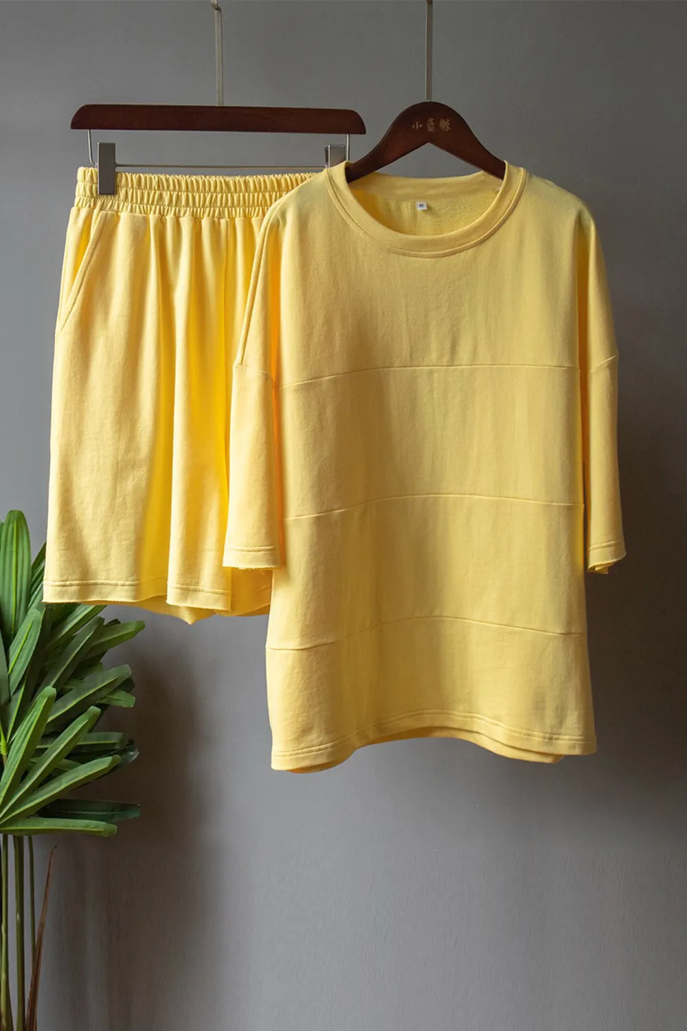 Round Neck Long Sleeve Top and Shorts Set, image 3