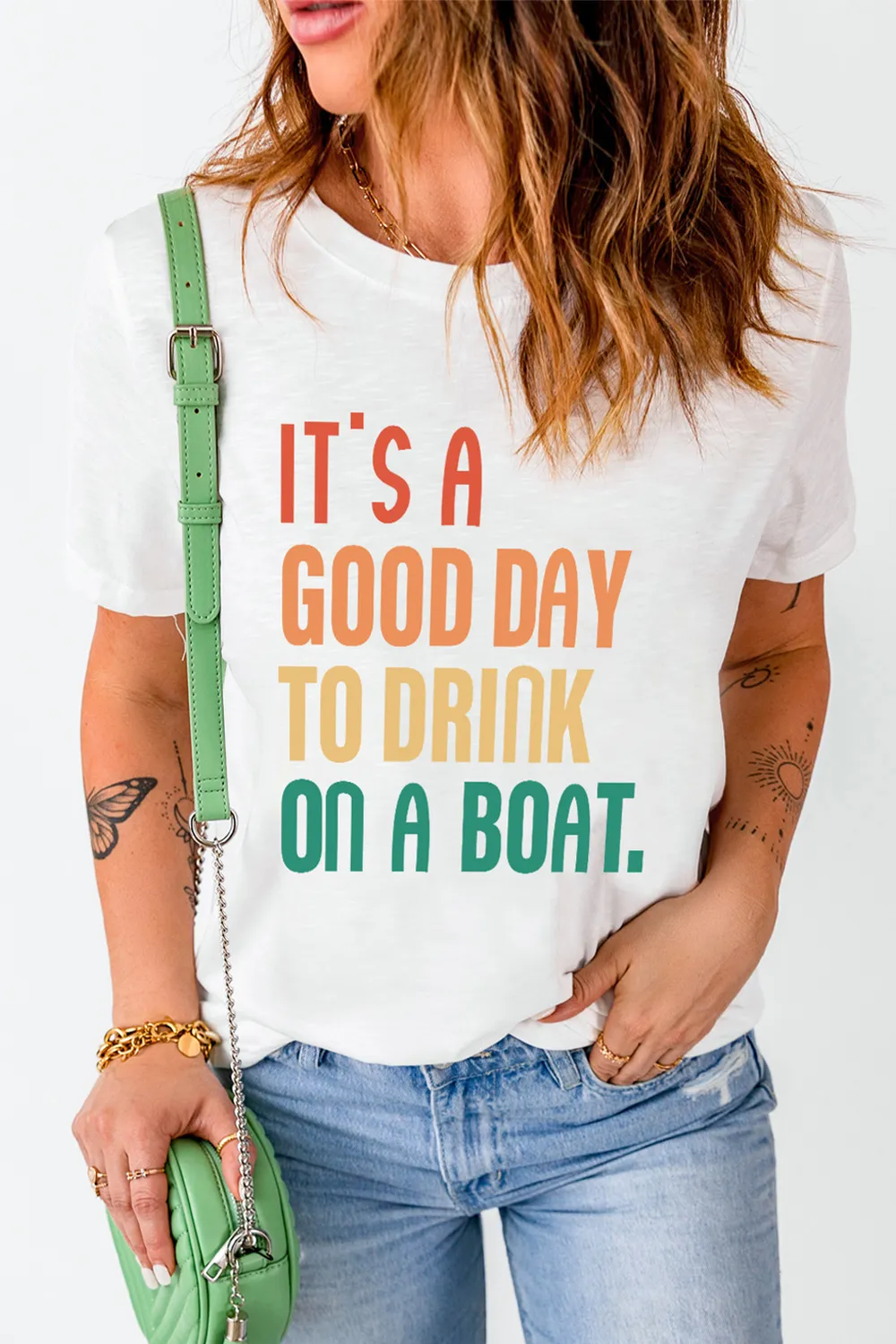 IT'S A GOOD DAY TO DRINK ON A BOAT Graphic Tee, image 4