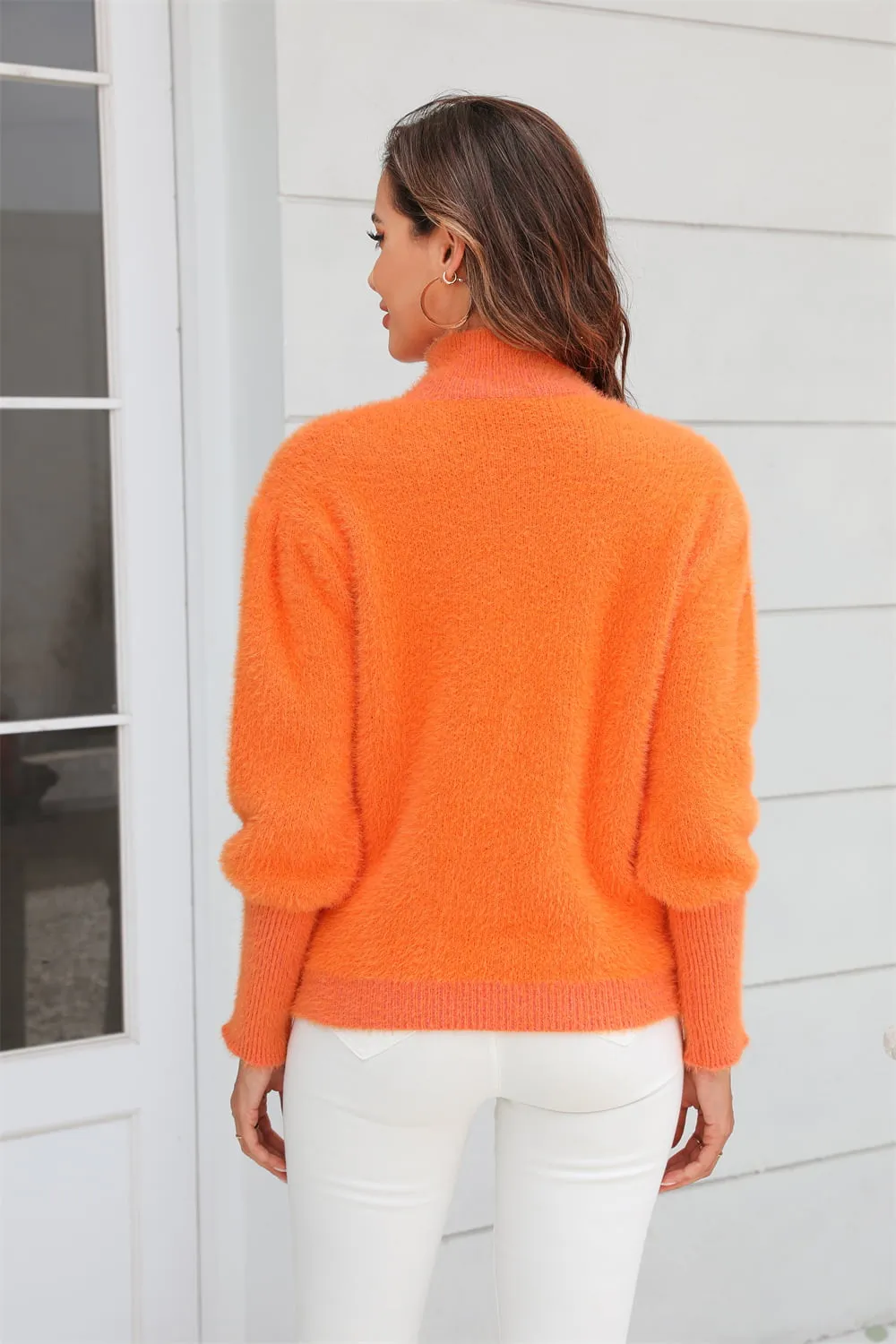 Turtle Neck Long Sleeve Pullover Sweater, image 14