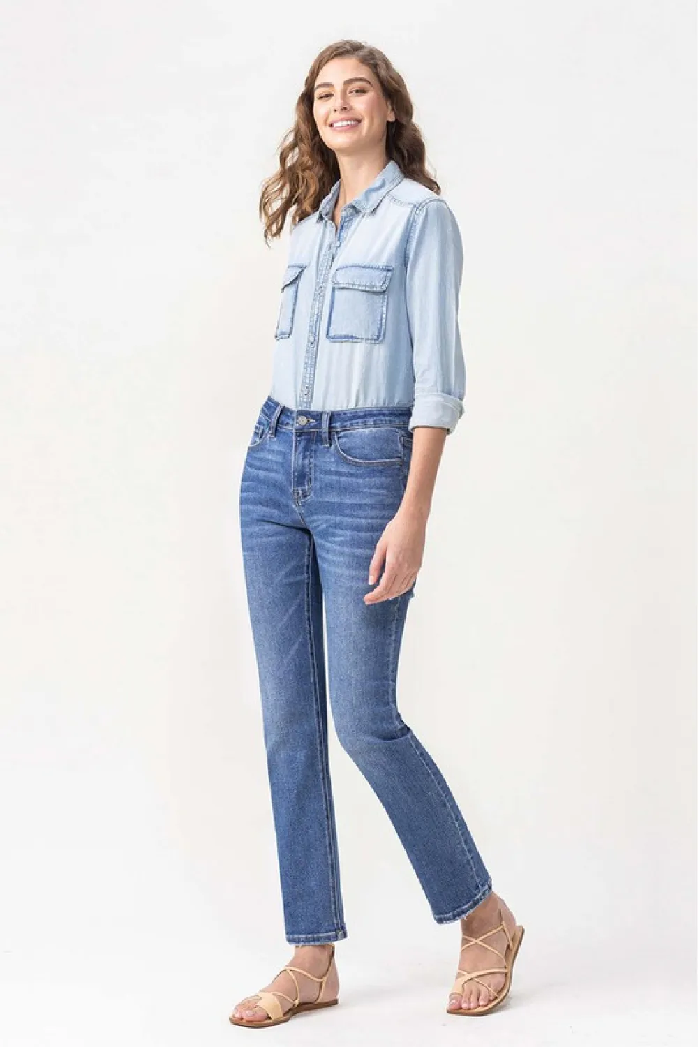Full Size Maggie Midrise Slim Ankle Straight Jeans, image 4