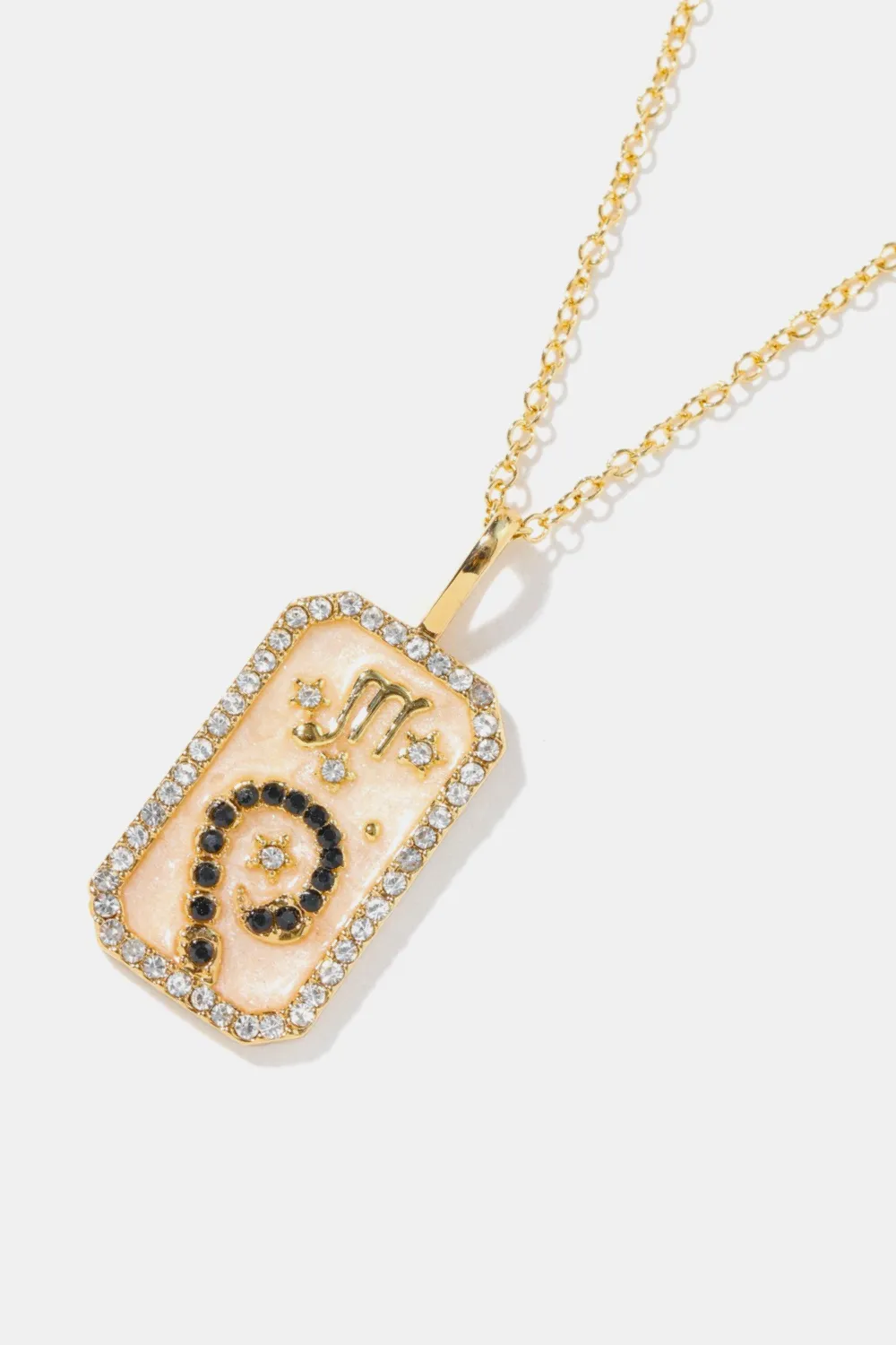 Rhinestone Constellation Pendant Copper Necklace, image 10