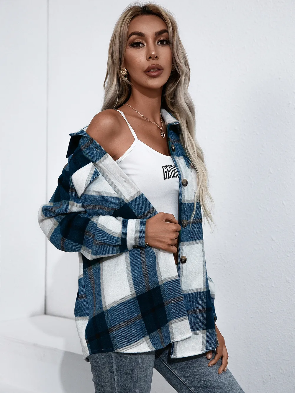 Plaid Button Up Flannel Shirt, image 11