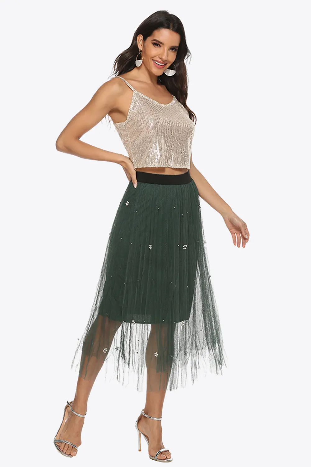 Sequin Cropped Cami, image 5
