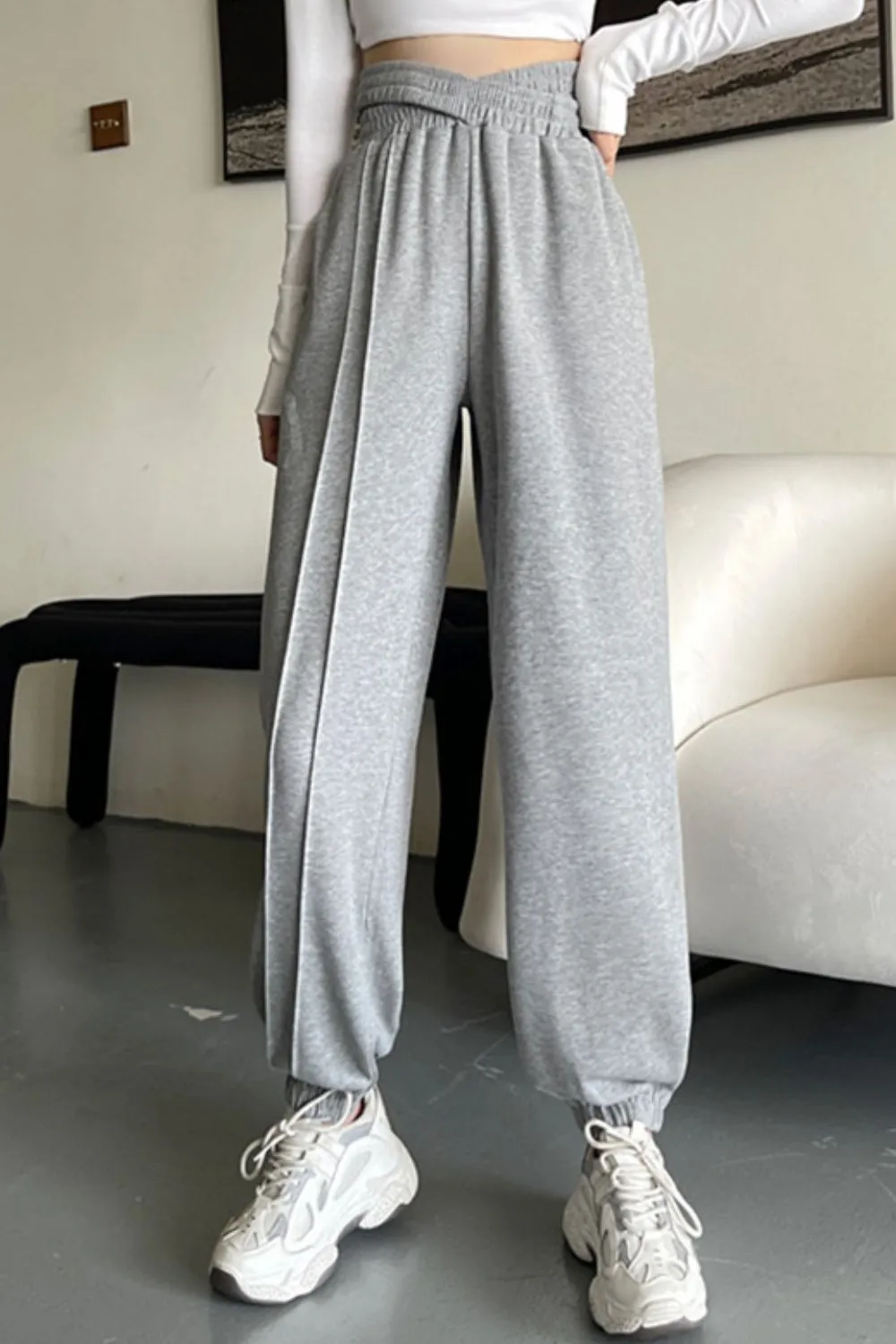 Crisscross Long Sweatpants, image 5