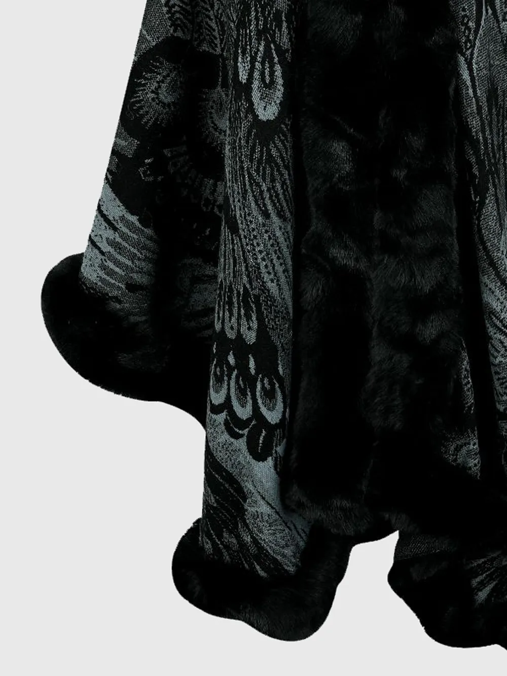 Printed Open Front Poncho, image 8