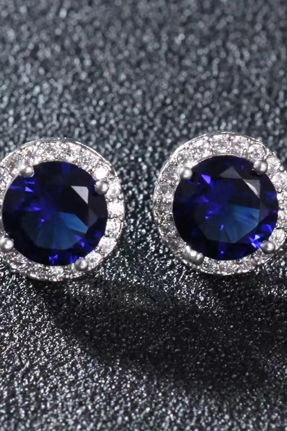 Contrast 2 Carat Moissanite Platinum-Plated Stud Earrings, image 3