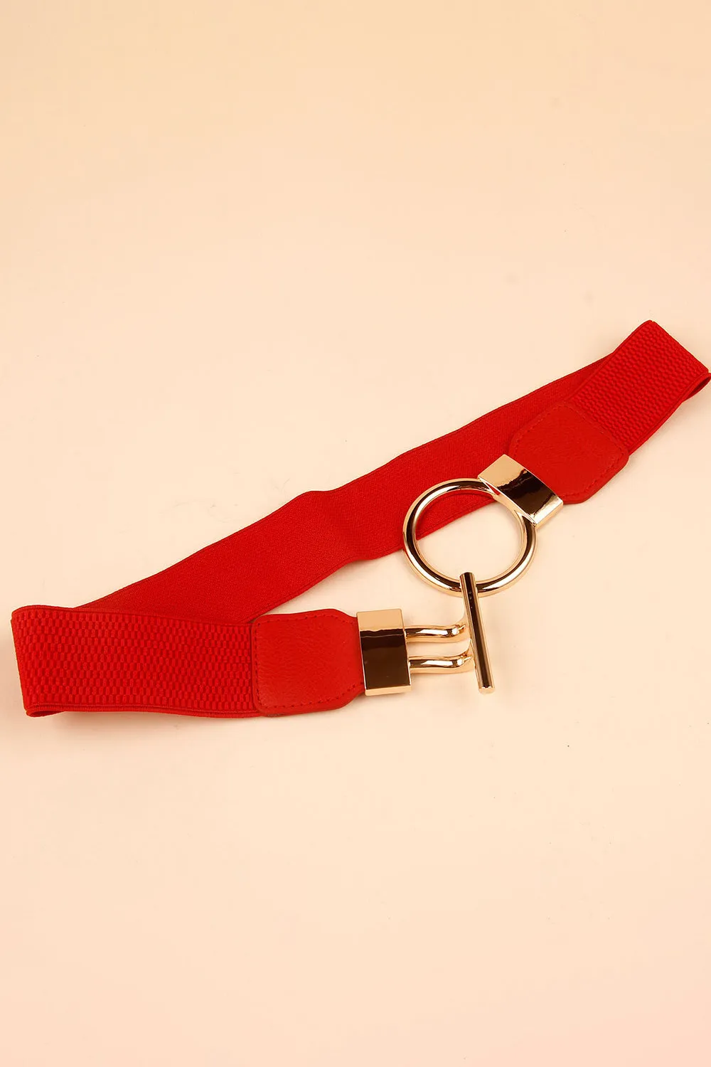 Circle Shape Buckle Zinc Alloy Buckle PU Leather Belt, image 13