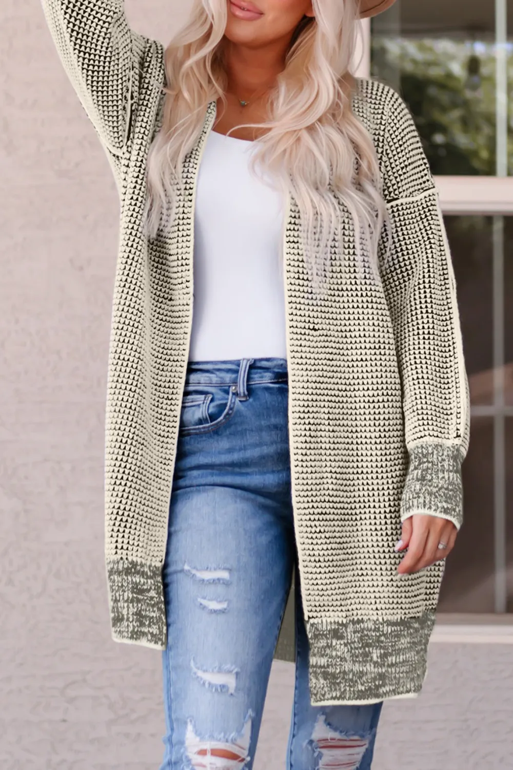 Heathered Open Front Longline Cardigan, image 22