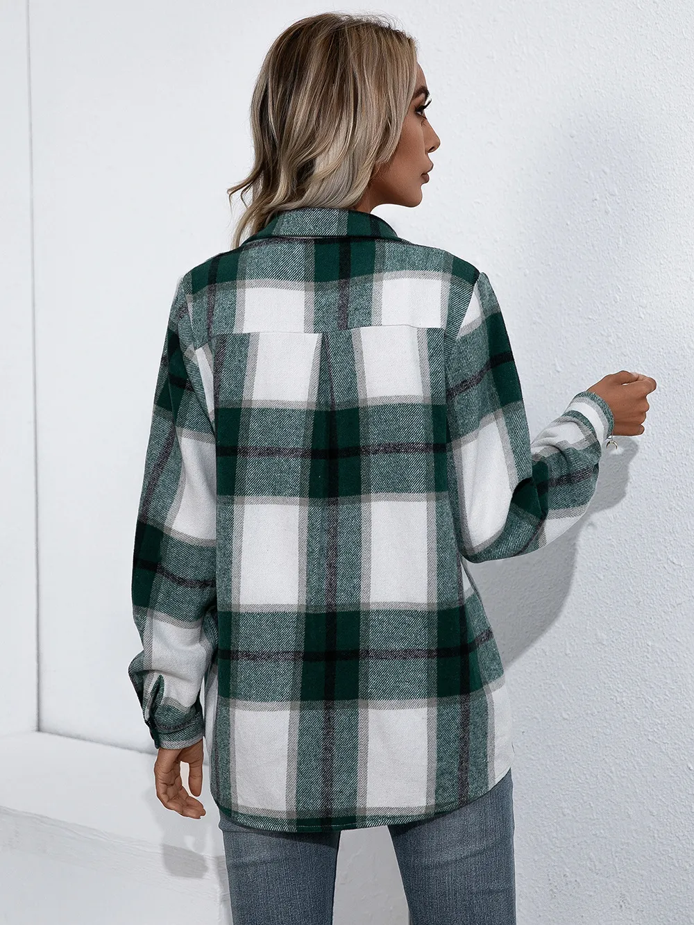Plaid Button Up Flannel Shirt, image 9