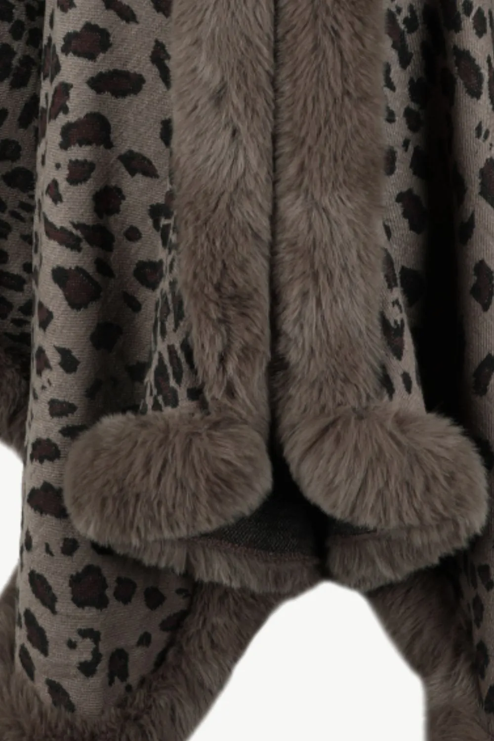 Leopard Open Front Poncho, image 14