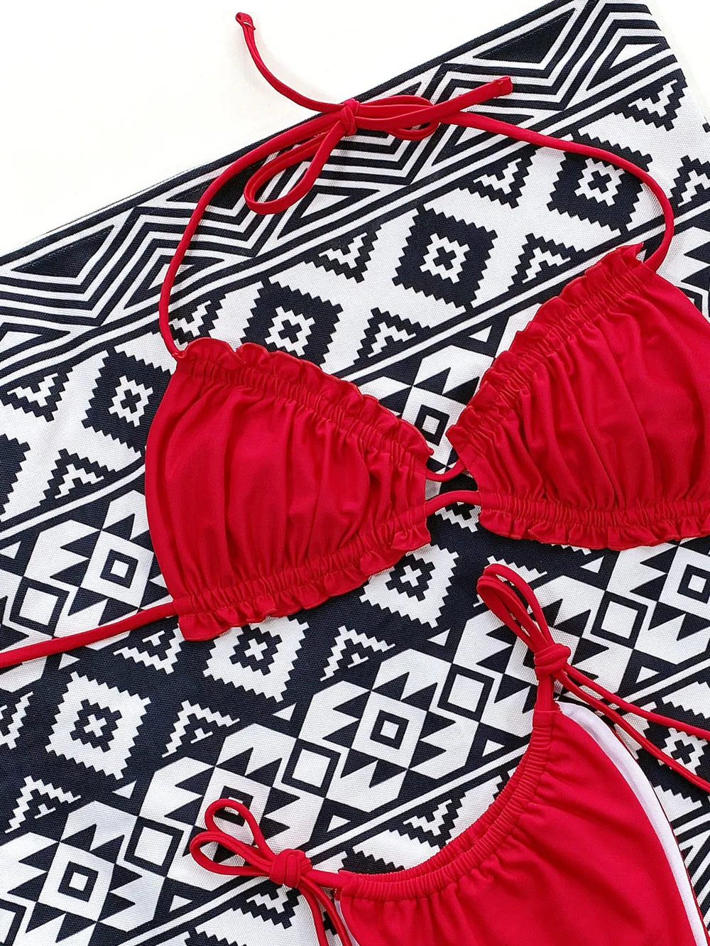 Frill Trill Halter Neck Bikini Set, image 18