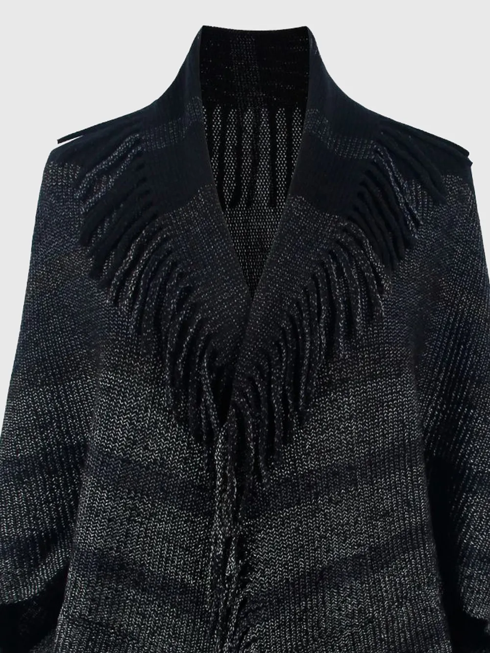 Fringe Detail Open Front Poncho, image 6