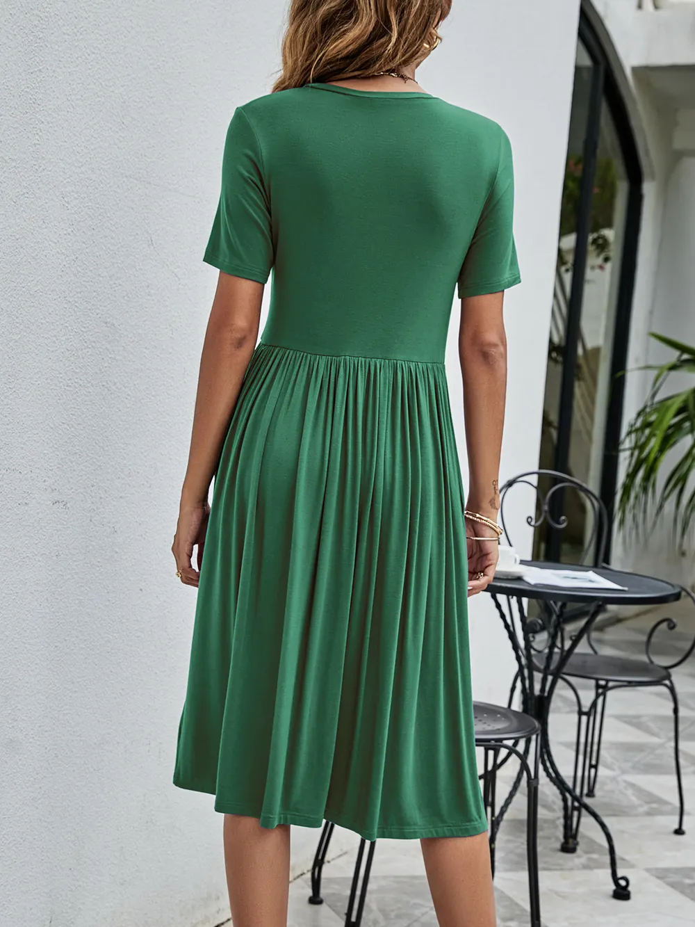 Button Detail Tee Dress with Pockets, image 11