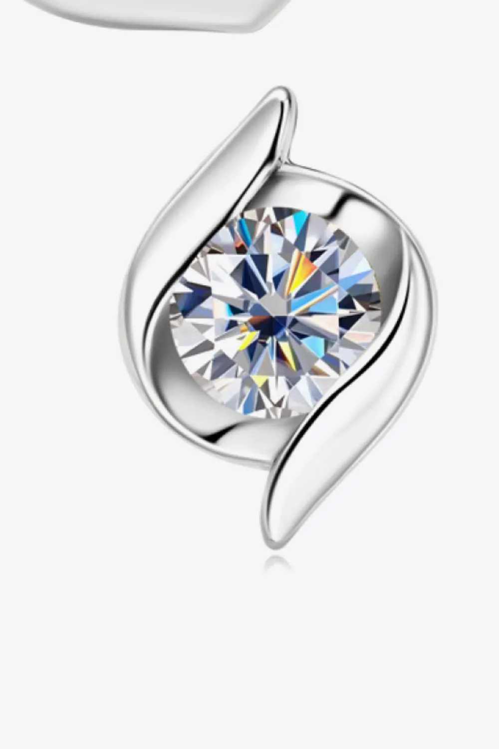 1 Carat Moissanite 925 Sterling Silver Stud Earrings, image 7
