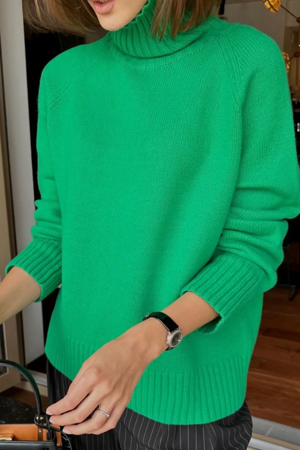 Turtle Neck Raglan Sleeve Sweater, image 18