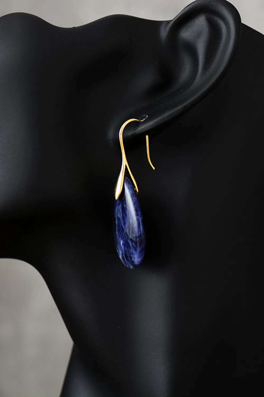 Natural Stone Teardrop Earrings, image 3