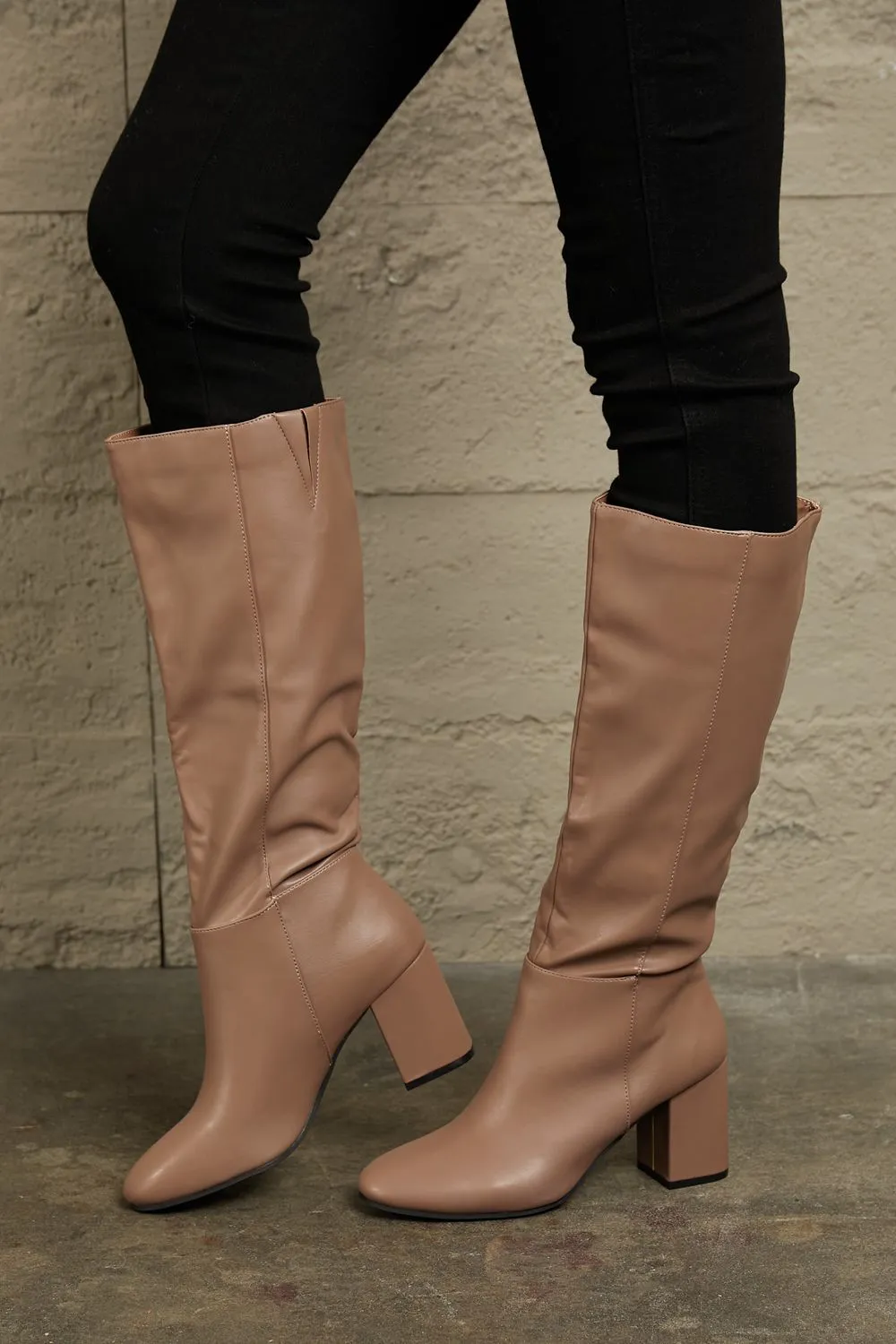 Block Heel Knee High Boots, image 5