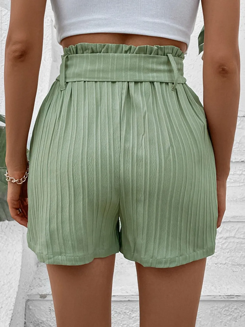 Belted Shorts with Pockets, image 3