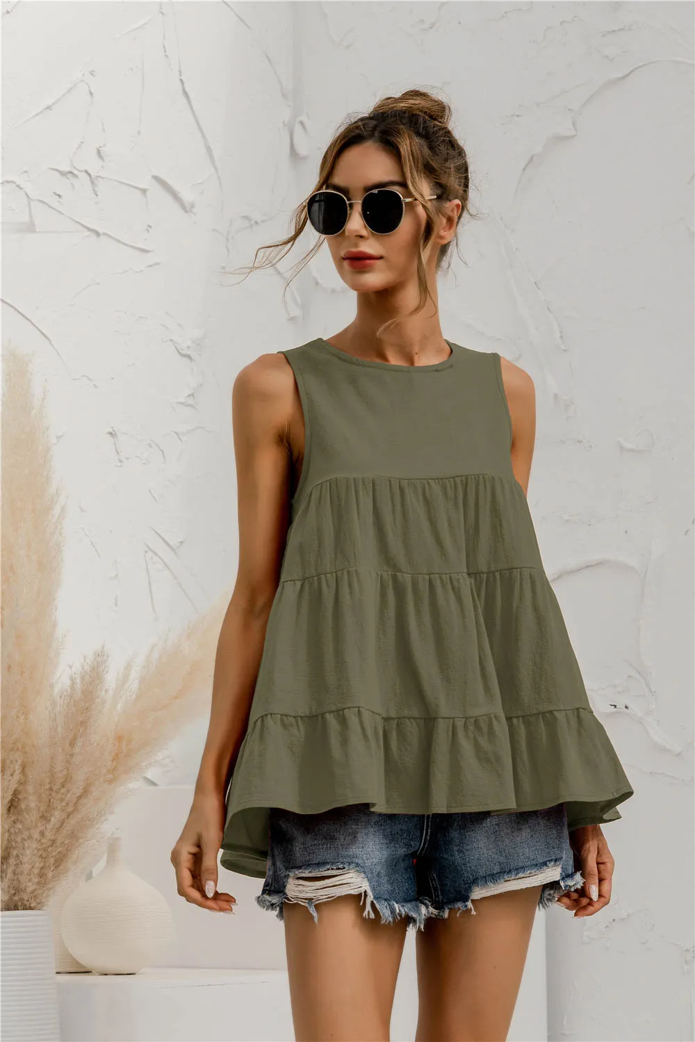 Round Neck Tiered Tank, image 11