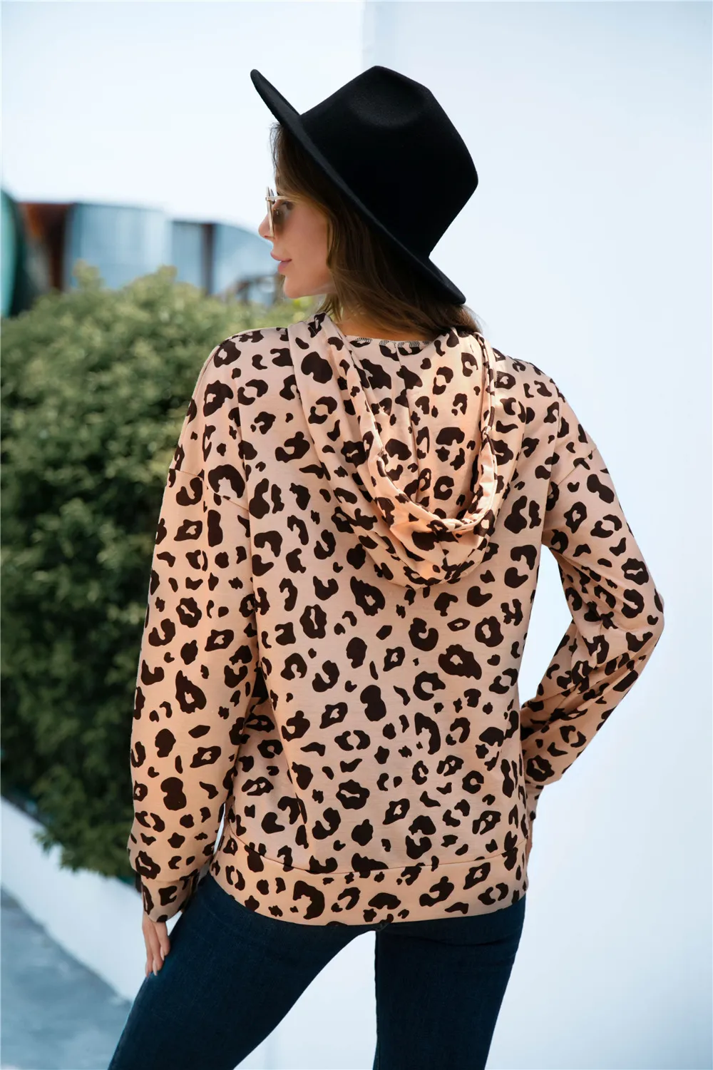 Full Size Printed Quarter-Snap Drop Shoulder Hoodie, image 6