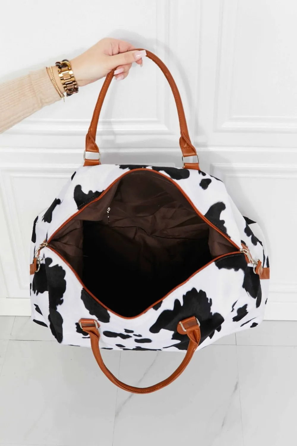 Animal Print Plush Weekender Bag, image 7