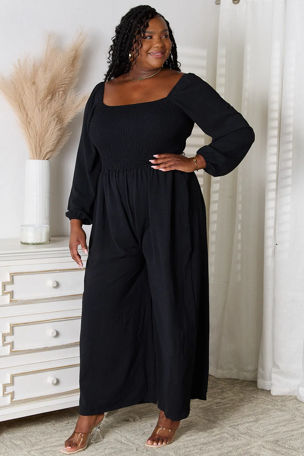 Square Neck Jumpsuit with Pockets, image 8