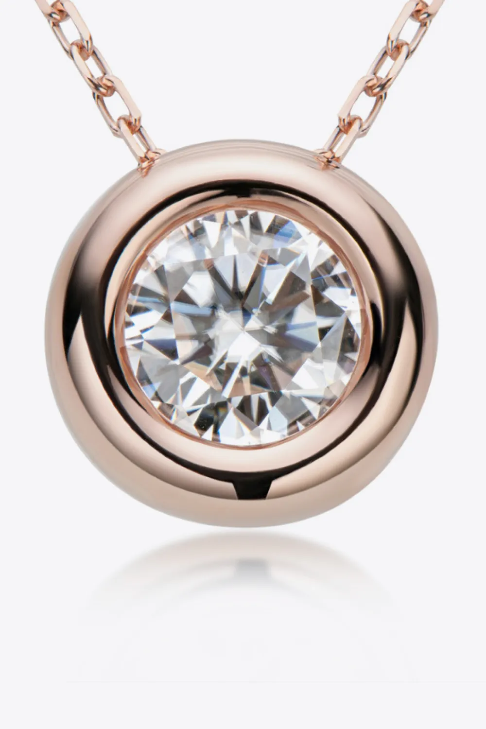 1 Carat Moissanite Pendant 925 Sterling Silver Necklace, image 9