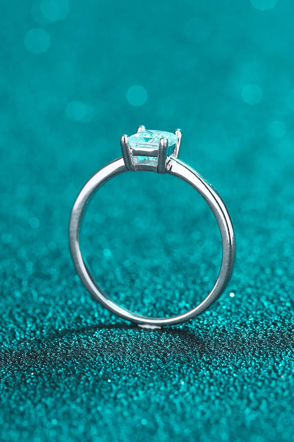 925 Sterling Silver Moissanite Solitaire Ring, image 5