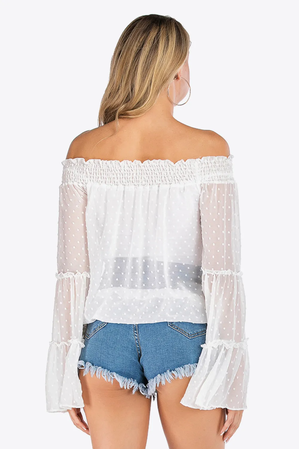 Swiss Dot Off-Shoulder Blouse, image 6
