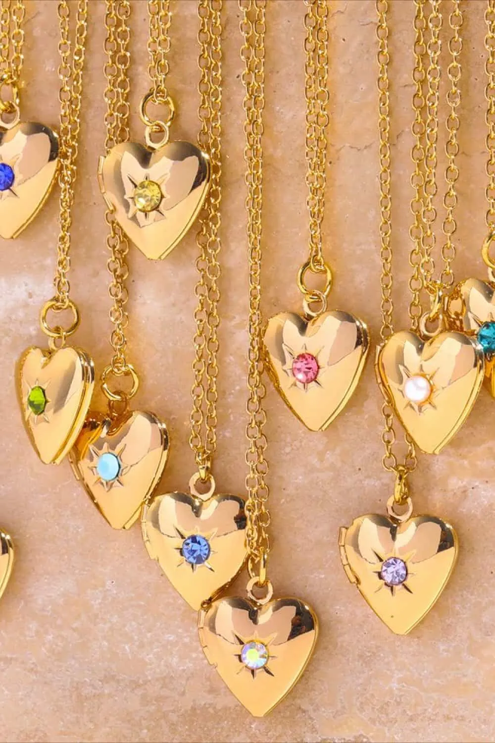 Zircon Heart Shape 14K Gold-Plated Pendant Necklace, image 2