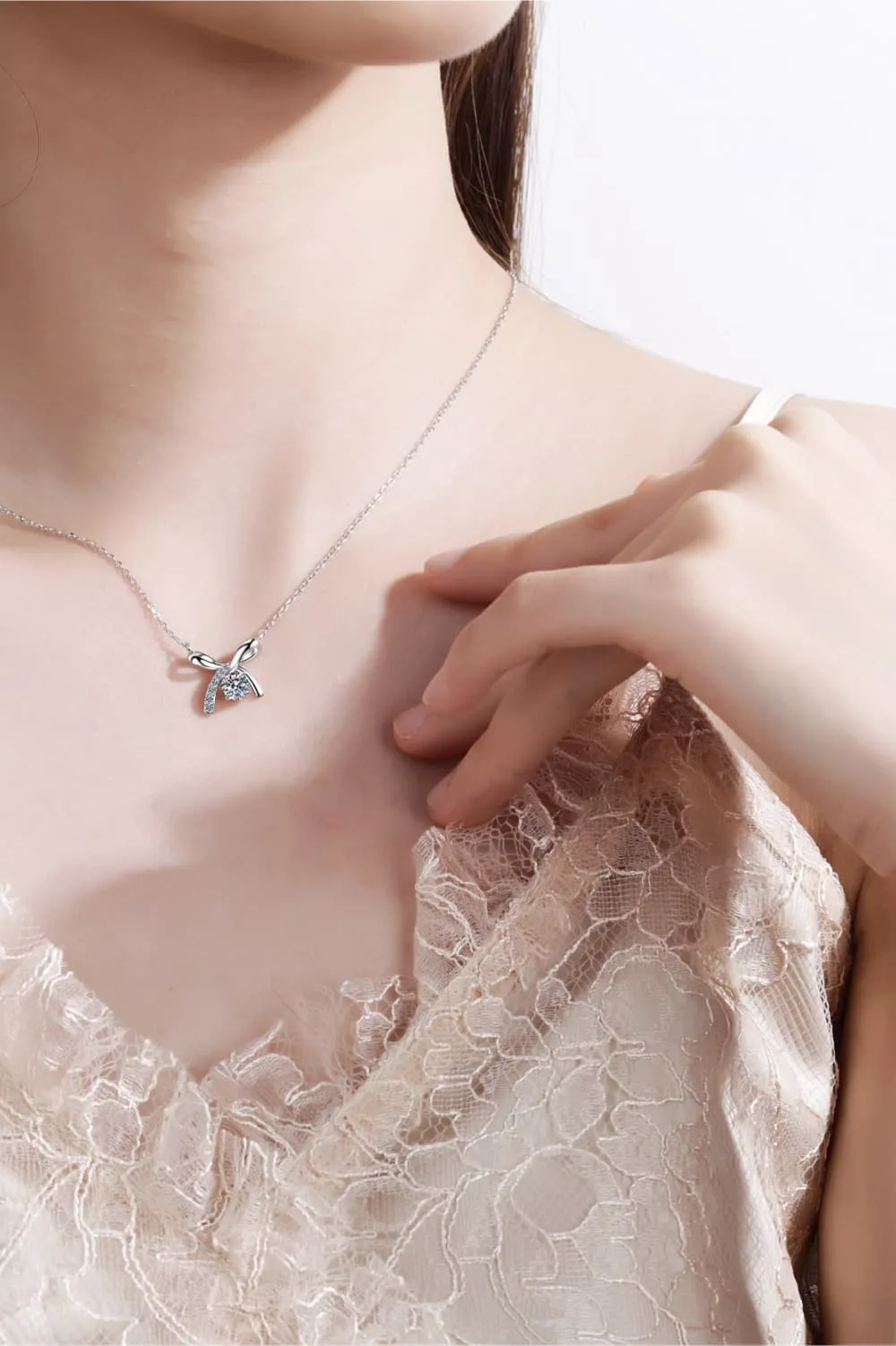 Moissanite 925 Sterling Silver Necklace, image 7