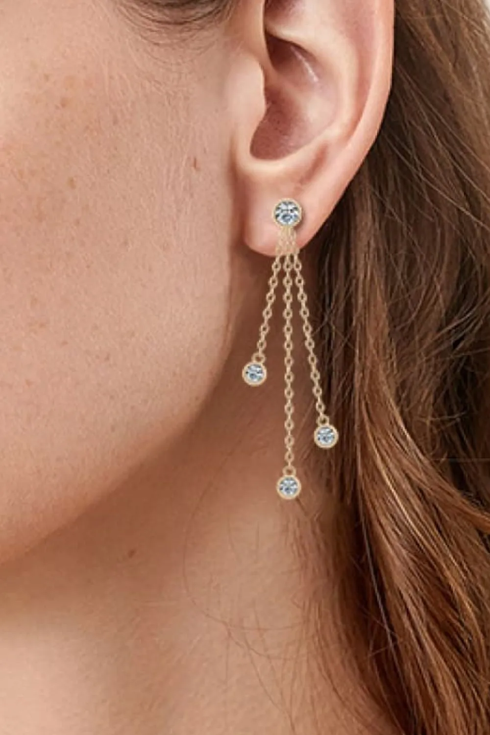 1.2 Carat Moissanite Layered Chain Earrings, image 5