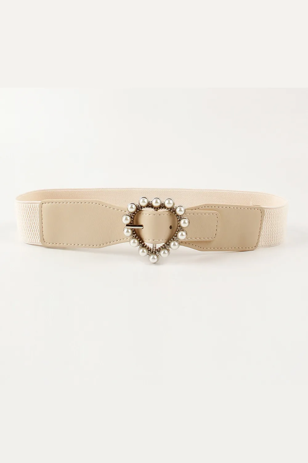 Pearl Heart Buckle Elastic Belt, image 3