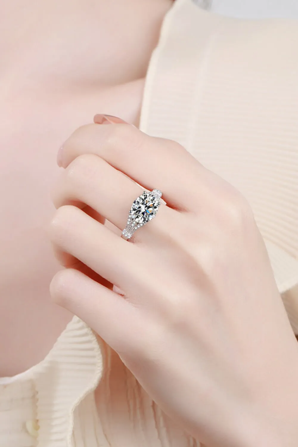 Unpredictable Day 3 Carat Moissanite Ring, image 2
