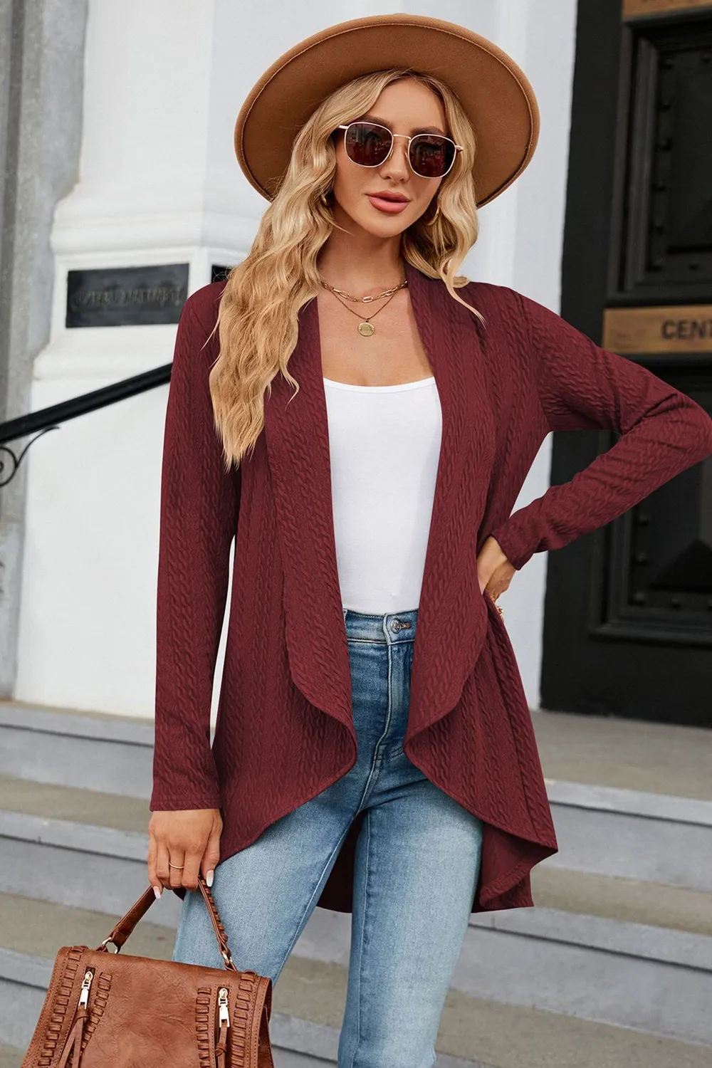 Open Front Long Sleeve Cardigan, image 14