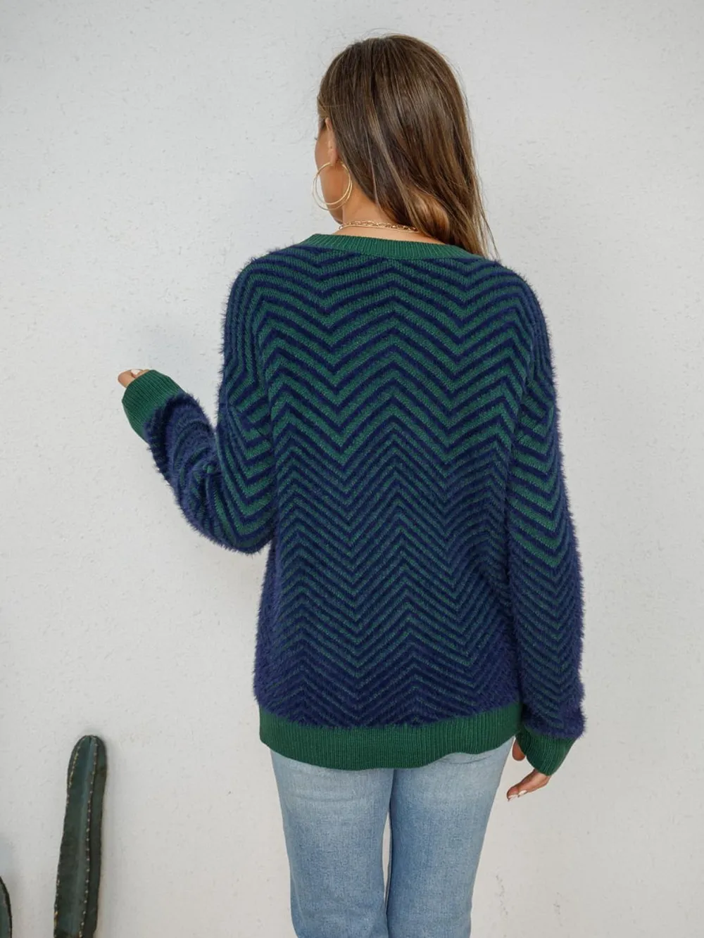 Round Neck Long Sleeve Sweater, image 4