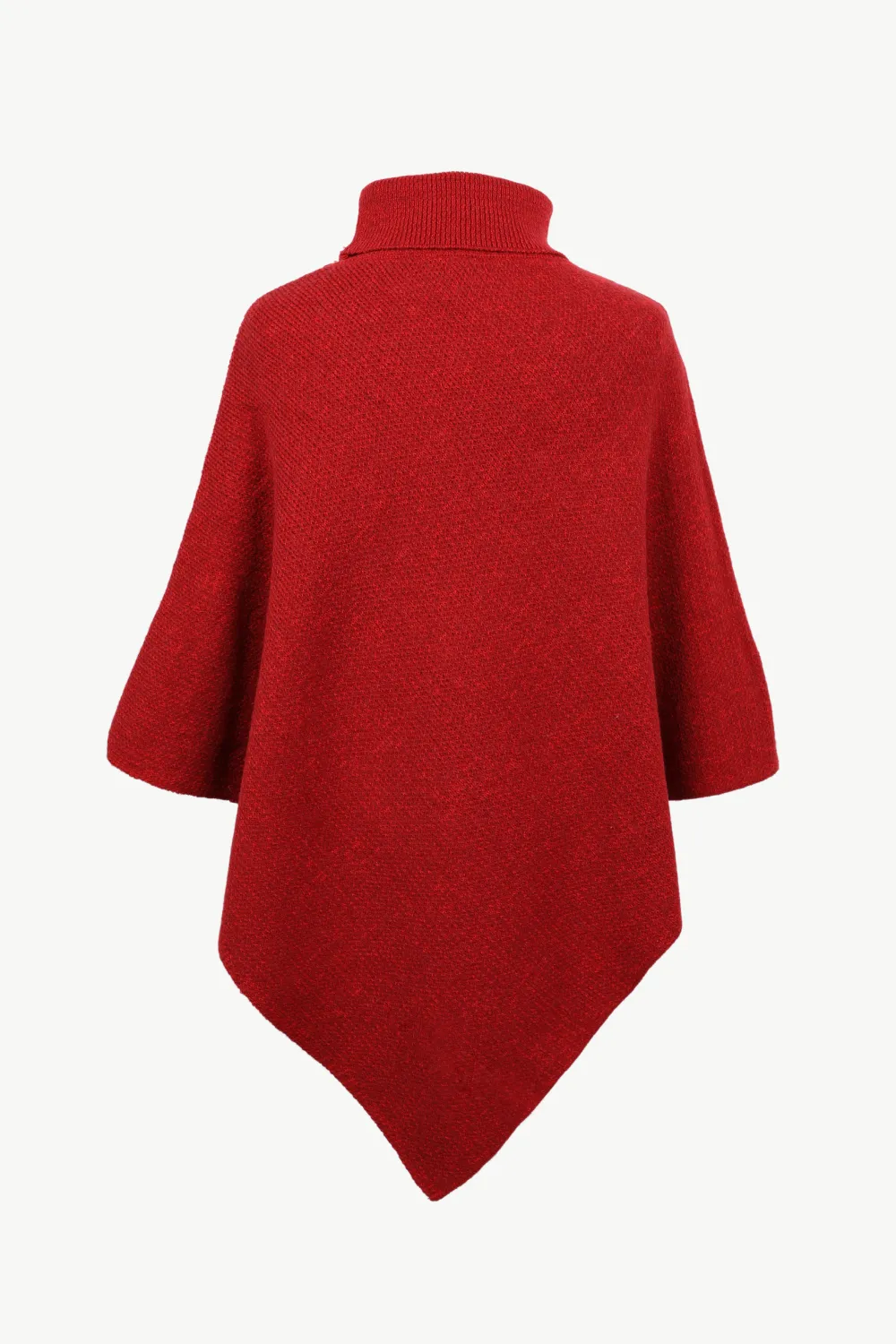 Turtleneck Buttoned Poncho, image 10