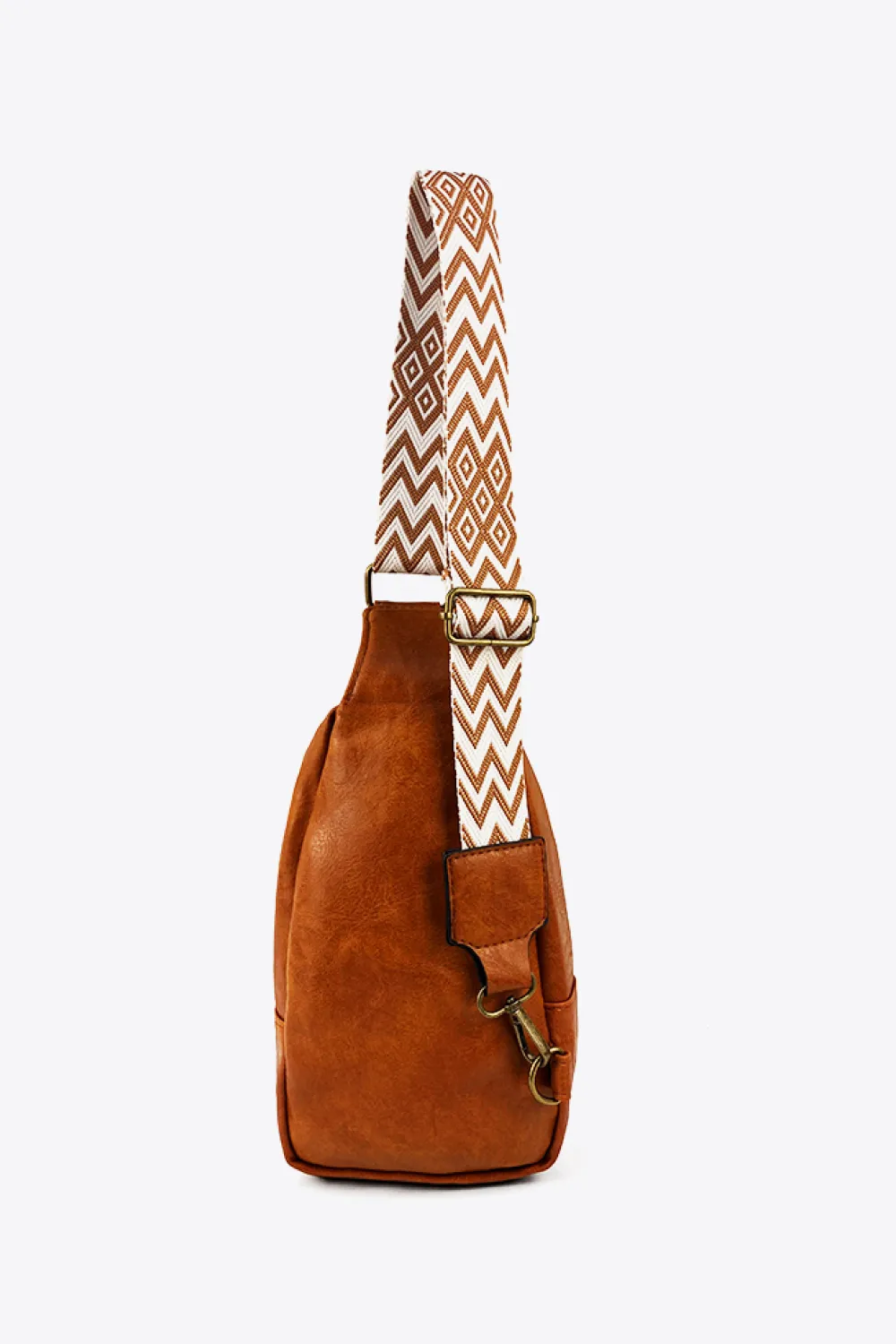 Random Pattern Adjustable Strap PU Leather Sling Bag, image 14